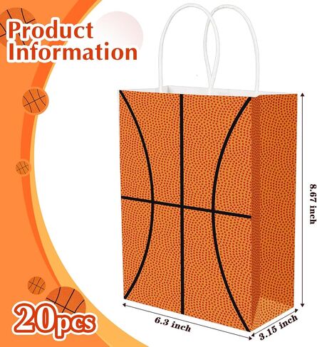 WYTAOHZL 20 Pcs Football Gift Bags with Handles Football Party Bags Football Goodie Bags for Sports Theme Birthday Party Football Snack Bags for Team Football Birthday Party Favors Supplies in Saudi Arabia