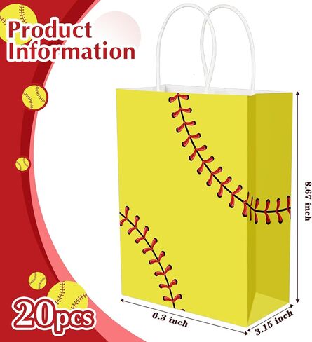WYTAOHZL 20 Pcs Football Gift Bags with Handles Football Party Bags Football Goodie Bags for Sports Theme Birthday Party Football Snack Bags for Team Football Birthday Party Favors Supplies in Saudi Arabia
