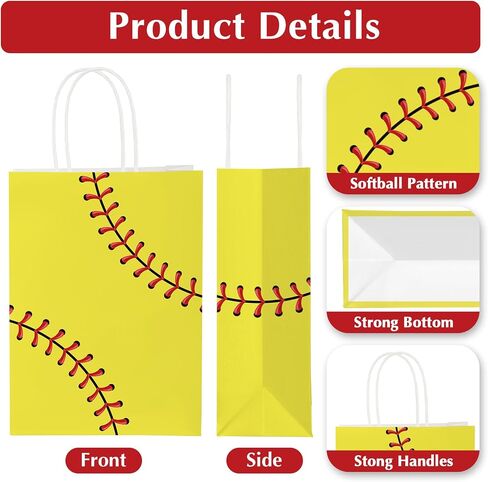 WYTAOHZL 20 Pcs Football Gift Bags with Handles Football Party Bags Football Goodie Bags for Sports Theme Birthday Party Football Snack Bags for Team Football Birthday Party Favors Supplies in Saudi Arabia