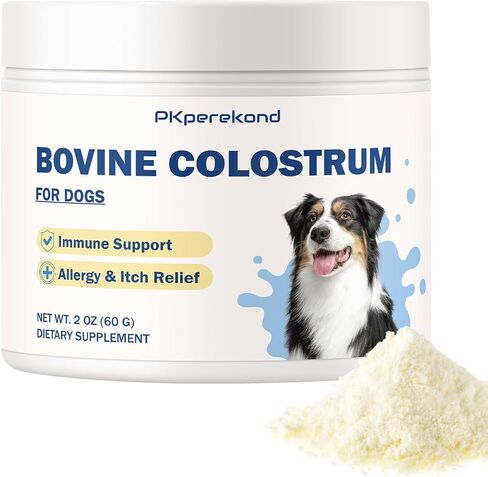 Bovine Colostrum for Dogs, 50% IgG, Immune Support for Dog Allergy and Itch Relief, 2 Oz Organics Pure Grass-Fed Colostrum Power for Dogs, Promote Skin and Gut Health, Licking Paws Relief in Saudi Arabia