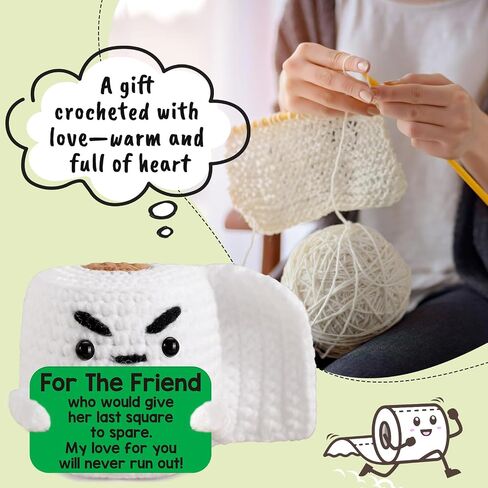Gag Birthday Friendship Gifts for Women Best Friend Easter Basket Stuffers, Funny Small Handmade Knitted Crochet Unique Birthday Gifts Ideas for Her Him, Bestie BFF Female Friend Christmas Cute Stuff in Saudi Arabia