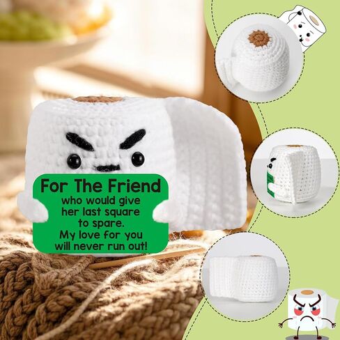 Gag Birthday Friendship Gifts for Women Best Friend Easter Basket Stuffers, Funny Small Handmade Knitted Crochet Unique Birthday Gifts Ideas for Her Him, Bestie BFF Female Friend Christmas Cute Stuff in Saudi Arabia