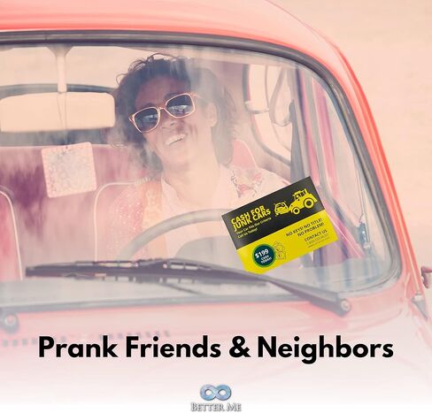 أفضل لي نشتري بطاقات مزحة للسيارات غير المرغوب فيها - هدايا مضحكة مجموعة النكات العملية ، ومزحة الزجاج الأمامي للسيارات ، حزمة من 20 بطاقة in Kuwait