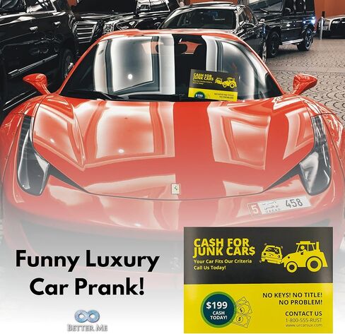 أفضل لي نشتري بطاقات مزحة للسيارات غير المرغوب فيها - هدايا مضحكة مجموعة النكات العملية ، ومزحة الزجاج الأمامي للسيارات ، حزمة من 20 بطاقة in Kuwait