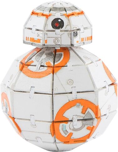 Star Wars BB -8 3D Wood Puzzle & Model Figure Kit (85 pcs) - قم ببناء ورسم لعبة ثنائي الأبعاد نسخة طبق الأصل من فيلم Droid ، لا غراء مطلوب - هدية سلة عيد الفصح للأطفال ، المراهقين ، البالغين 12+ in Kuwait