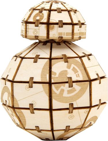 Star Wars BB -8 3D Wood Puzzle & Model Figure Kit (85 pcs) - قم ببناء ورسم لعبة ثنائي الأبعاد نسخة طبق الأصل من فيلم Droid ، لا غراء مطلوب - هدية سلة عيد الفصح للأطفال ، المراهقين ، البالغين 12+ in Kuwait