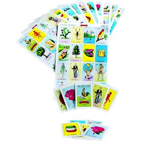 Don Clemente Mexican Jumbo Loteria Set, Deck of Cards Fun and Educational, 10 Large Boards