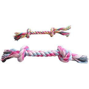 PEXERA, Colorful Cotton Rope Dog Chew Toys – Set of 2 | Durable, Fun & Engaging | All Dog Sizes | 8 and 12-Inch in One Package