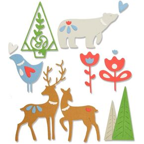 Sizzix, Christmas Elements, Thinlits Die Set , 10 Pack, Multiple Sizes, us:one