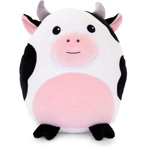 Daisy The Cow Squish: 13-Inch Original Super Soft Plush Pillow Toy – Adorable and Cuddly Cow Stuffed Animal Plushie for All Ages for Kids and Adults