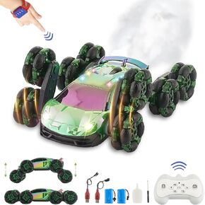 Remote Control Car, 8 Wheel RC Cars, Stunt RC Drift Car with Gesture Sensing, 2 x 1200mAh Battery, 90 Min Play Time, RC Cars for Boys Age 8-12, Toys for Ages 8-13 Boys, Boys Toys Age 10-12 (Blue)