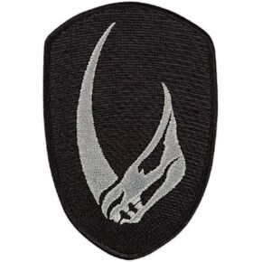 Mudhorn Skull Patch - Bounty Hunter Emblem - Gray Mudhorn on A STRAIND - STAR TV Series - Opridered Iron - الحجم: 2.3 × 3.4 بوصة