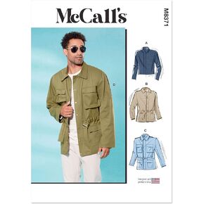 McCall's Men's Collared Jacket Sewing Pattern Kit, Design Code M8371, Sizes 34-36-38-40-42