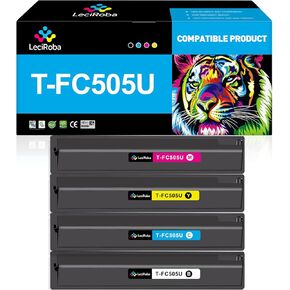 LeciRoba T-FC505U Compatible Toner Cartridges Replacement for Toshiba T-FC505U-K T-FC505U-C T-FC505U-M T-FC505U-Y for Toshiba e-Studio 2505AC 3005AC 3505AC 4505AC 5005AC Printer Ink (4-Pack)