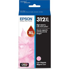 EPSON 312 Claria Photo HD Ink High Capacity Light Magenta Cartridge (T312XL620-S) Works with Expression Photo XP-8500, XP-8600, XP-8700, XP-15000