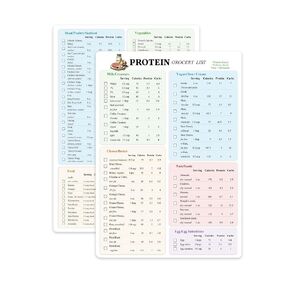 Reusable High Protein Food List | Protein Food Chart Low Carb Keto Grocery & Shopping List Guide, Diet Food Chart Meal Plan, ods Double Sided Erasable material A4 SIZE