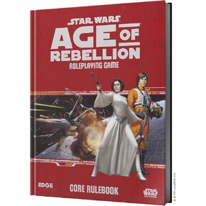Edge Studio Star Wars Age of Rebellion Core Corebook | لعبة لعب الأدوار | لعبة الاستراتيجية | لعبة المغامرة للبالغين والأطفال | الأعمار 14+ | 2-8 لاعبين | متوسط ​​وقت اللعب 1 ساعة | صنع in Kuwait