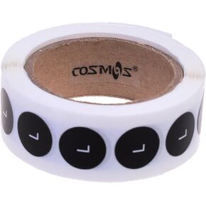 COSMOS Round Clothing Size Stickers Adhesive Labels, 500 Pcs ((M) Label)