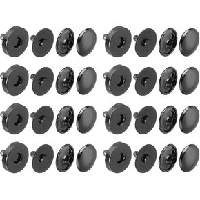 uxcell 20 Sets Magnetic Snaps Button, 18x4mm/0.71"x0.16" Metal Round Magnetic Clasps Button Fabric Base Components and Cap Kit for Clothes Bag Leather DIY Purse Wallet, Gold