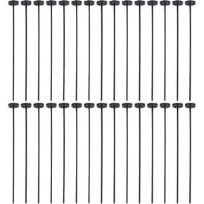30pcs No Sew Instant Buttons Plastic No- Sewing Buttons Easy Drawstring Threader Flexible Needle Drawstring Replacement Tool for Jackets Needle- Shirt Buttons for Sewing Repairing Black