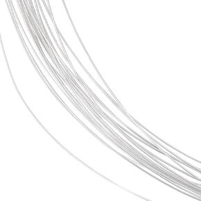 BENECREAT 16.4 Feet 999 Sterling Silver Wire, 32 Gauge Round Craft Wire Roll for Wire Wrap Jewelry Making, Spool Project, Bracelets and Earrings