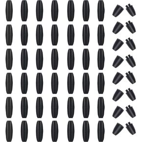 50 Sets Breakaway Clasps for Necklaces Plastic Breakaway Clasps Safety Breakaway Clasps Plastic Bead Barrel Connectors for Jewelry Making (Black)