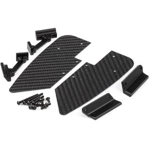 1/10 Carbon LCG Chassis Kit with Molded Bed Sliders Delrin Skid Plate Dual Servo Mount for SCX10 AR44 AR45 Capra F9 TRX4 Axle Gspeed V4 Chassis GS-FS Chassis G-Shot Chassis (Sliders)