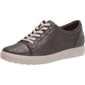 ECCO Women's Soft 7 Sneaker, Black, 11-11.5