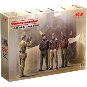 ICM 32116 Plastic Military Figure Models Photo to Remember', USAAF Pilots (1944-1945) - Scale 1:32