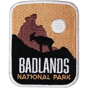 Vagabond Heart Badlands National Park Patch - Iron On Travel Badge - Badlands Souvenir