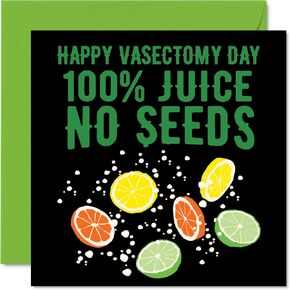 Funny Get Well Soon Cards for Men - Vasectomy - Get Well Cards from Women, Speedy Recovery Card, 5.7 x 5.7 Inch Joke Humor Greeting Cards for Best Friend Brother Husband Boyfrind Coworker