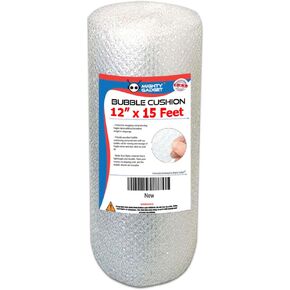 Bubble Cushioning Wrap Rolls - 12 Inch Wide Protective Packaging in Clear and Pink Antistatic (12in x15ft Clear) (12in x 15ft Pink)