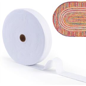 76 Yards Jelly Roll Batting Strip 2 1/4 Inch Needle Punched Cotton Blend Batting On-A-Roll Flexible Quilt Batting for Jelly Roll Rugs, Braided Rug, Throw Rugs, Purses (1)