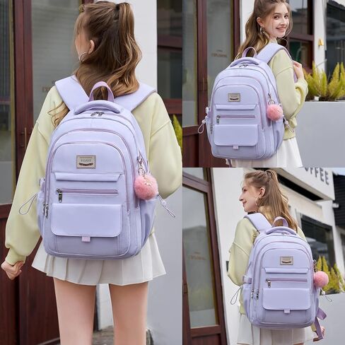 Laptop Backpack 15.6 Inch College Backpacks for Women, School Backpack for Girls,Students Aesthetic Anti Theft Travel Daypack Large Bookbags Middle High School Back Pack(Beige) in Saudi Arabia