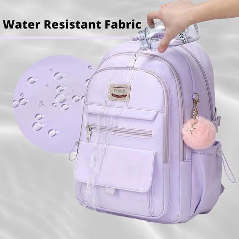 Laptop Backpack 15.6 Inch College Backpacks for Women, School Backpack for Girls,Students Aesthetic Anti Theft Travel Daypack Large Bookbags Middle High School Back Pack(Beige) in Saudi Arabia