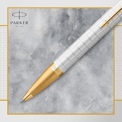Parker IM Rollerball Pen | Stainless Steel with Chrome Trim | Fine Point with Black Ink Refill | Gift Box in Kuwait