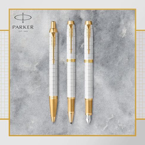 Parker IM Rollerball Pen | Stainless Steel with Chrome Trim | Fine Point with Black Ink Refill | Gift Box in Kuwait