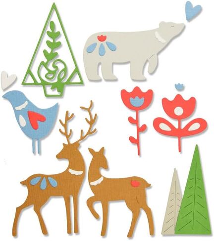 Sizzix, Christmas Elements, Thinlits Die Set , 10 Pack, Multiple Sizes, us:one in Saudi Arabia