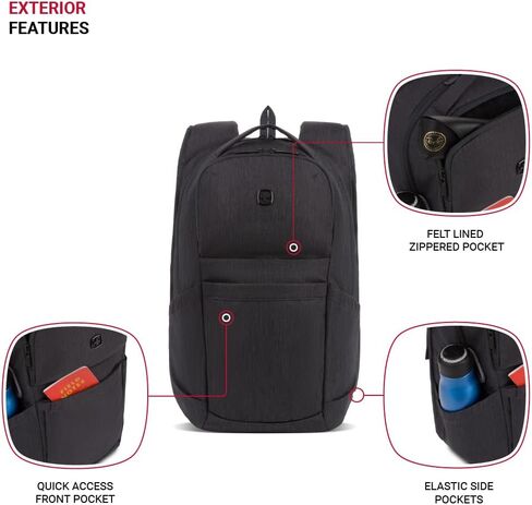Swissgear 8183 حقيبة ظهر للكمبيوتر المحمول ، الفحم هيذر ، 18 بوصة in Kuwait