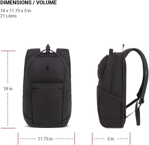 Swissgear 8183 حقيبة ظهر للكمبيوتر المحمول ، الفحم هيذر ، 18 بوصة in Kuwait