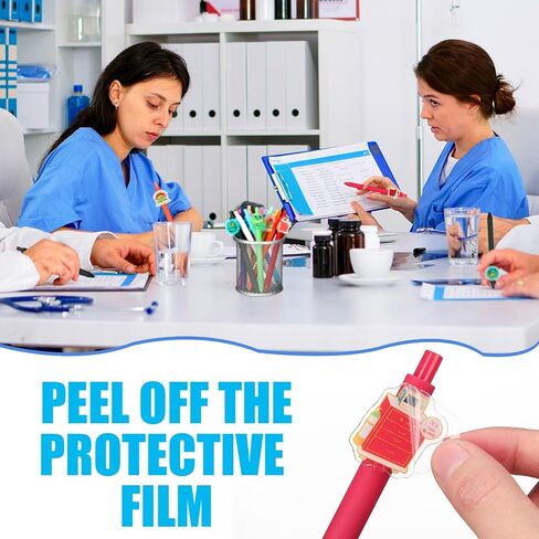 24 Pcs Funny Nurse Pens Funny Novelty Gel Ink Pens Emotional Support Appreciation Gifts Bulk Motivational Gifts for Women Men Doctors Medical Assistants Teacher Coworker(Classic) in Kuwait