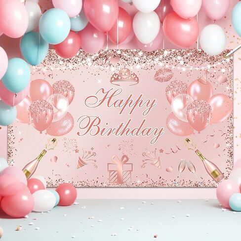 Teal Silver Birthday Banner 6x3.6 ft Turquoise Birthday Decorations Mint Green Banner for Men Women Teal Photo Background in Kuwait