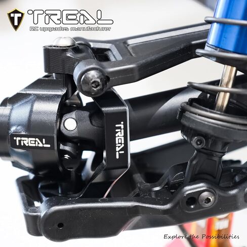 TREAL FRONT C CARRIRS Aluminium 7075 CNC Upgrade for MAXX 1:10 RCROADES (Black) in Kuwait