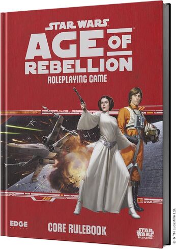 Edge Studio Star Wars Age of Rebellion Core Corebook | لعبة لعب الأدوار | لعبة الاستراتيجية | لعبة المغامرة للبالغين والأطفال | الأعمار 14+ | 2-8 لاعبين | متوسط ​​وقت اللعب 1 ساعة | صنع in Kuwait