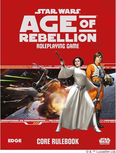 Edge Studio Star Wars Age of Rebellion Core Corebook | لعبة لعب الأدوار | لعبة الاستراتيجية | لعبة المغامرة للبالغين والأطفال | الأعمار 14+ | 2-8 لاعبين | متوسط ​​وقت اللعب 1 ساعة | صنع in Kuwait