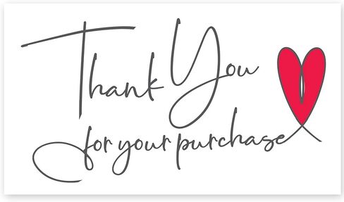 Easykart 120 Thank You For Your Purchase Cards | 300 Gsm Thick Board | Business Card sized | Highly Recommended For Small Business Owners (1 PACK) in Saudi Arabia