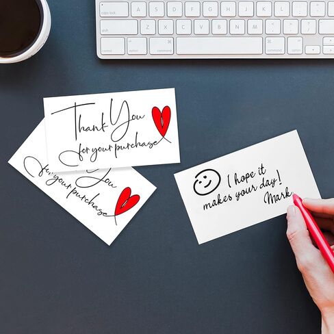 Easykart 120 Thank You For Your Purchase Cards | 300 Gsm Thick Board | Business Card sized | Highly Recommended For Small Business Owners (1 PACK) in Kuwait