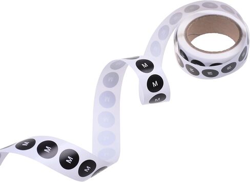 COSMOS Round Clothing Size Stickers Adhesive Labels, 500 Pcs ((M) Label) in Kuwait