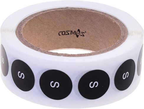 COSMOS Round Clothing Size Stickers Adhesive Labels, 500 Pcs ((M) Label) in Kuwait