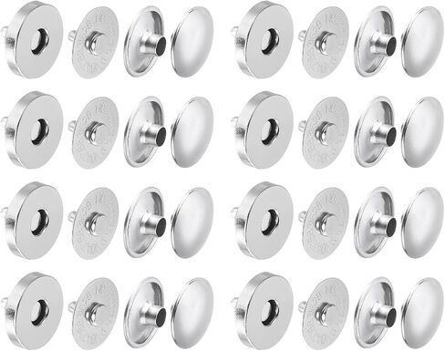 UXCELL 20 مجموعات الزر SNAPS المغناطيسي ، 18 × 4 مم/0.71 "x0.16" clasps magnetic clasps magnetic base مكونات القاعدة ومجموعة الغطاء لمحفظة ديي حقيب ديي ، الذهب ، الذهب in Saudi Arabia